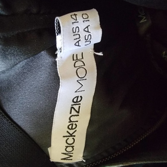 MacKenzie Mode Dress 10 Intrigue Spring Fling Floral Bandage Pocket Black Modern - Picture 5 of 9